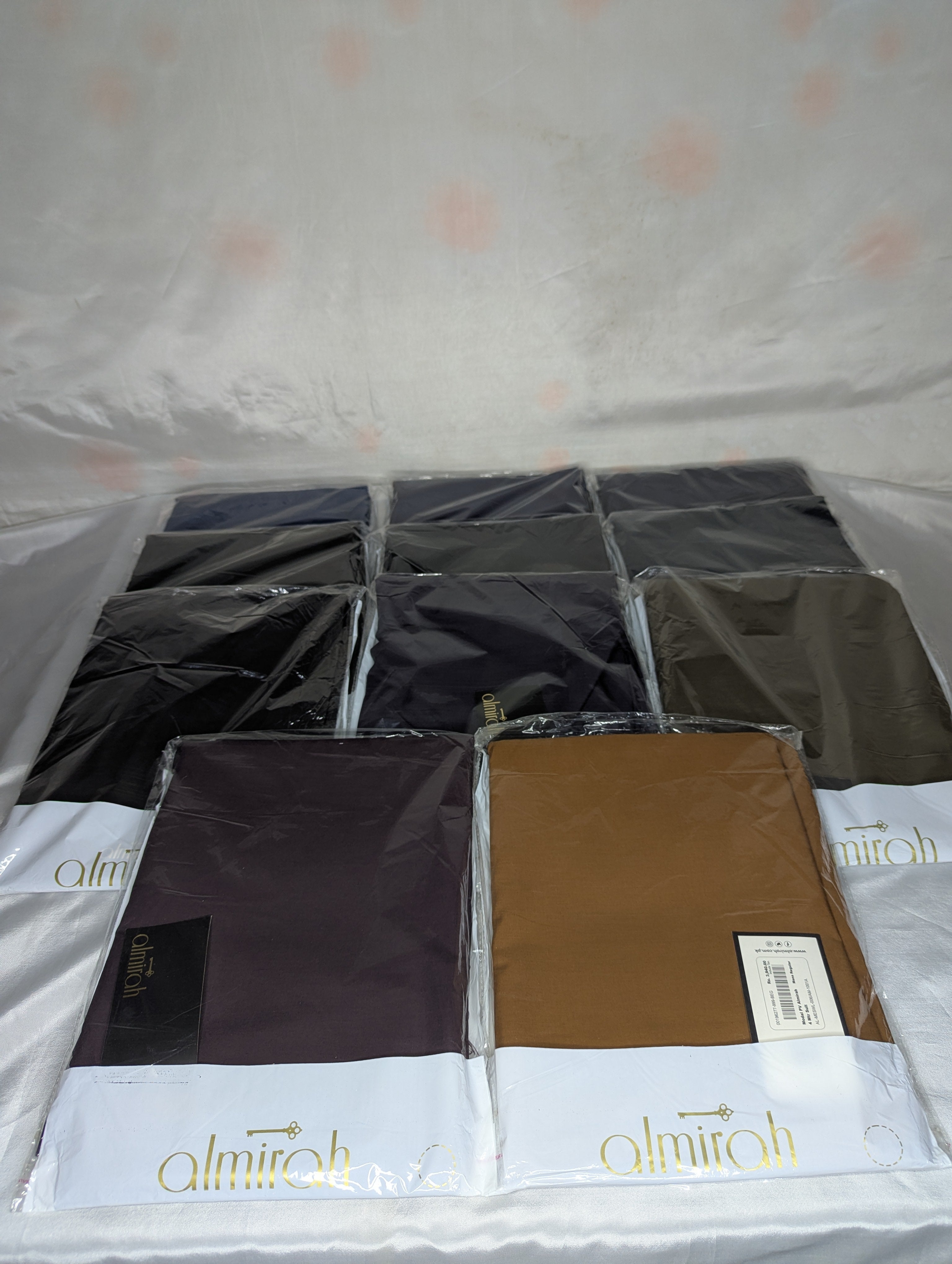 Fabric swatches in various colors displayed on a white background with 'almirah' branding.Almira Fabric, Almira Wash and Wear, Unstitched Fabric, Plain Fabric, Wash and Wear Material, Summer Fabric, Formal Fabric, Casual Wear Fabric, Mens Fabric, Gents Wash and Wear, Plain Wash & Wear, Soft Fabric, Comfortable Fabric, Durable Cloth, Wrinkle-Free Fabric, Easy Care Fabric, Fine Quality Cloth, Unstitched Plain Suit, Solid Color Fabric, Polyester Viscose Blend, Smooth Finish Fabric, Shalwar Kameez Fabric, Kamee