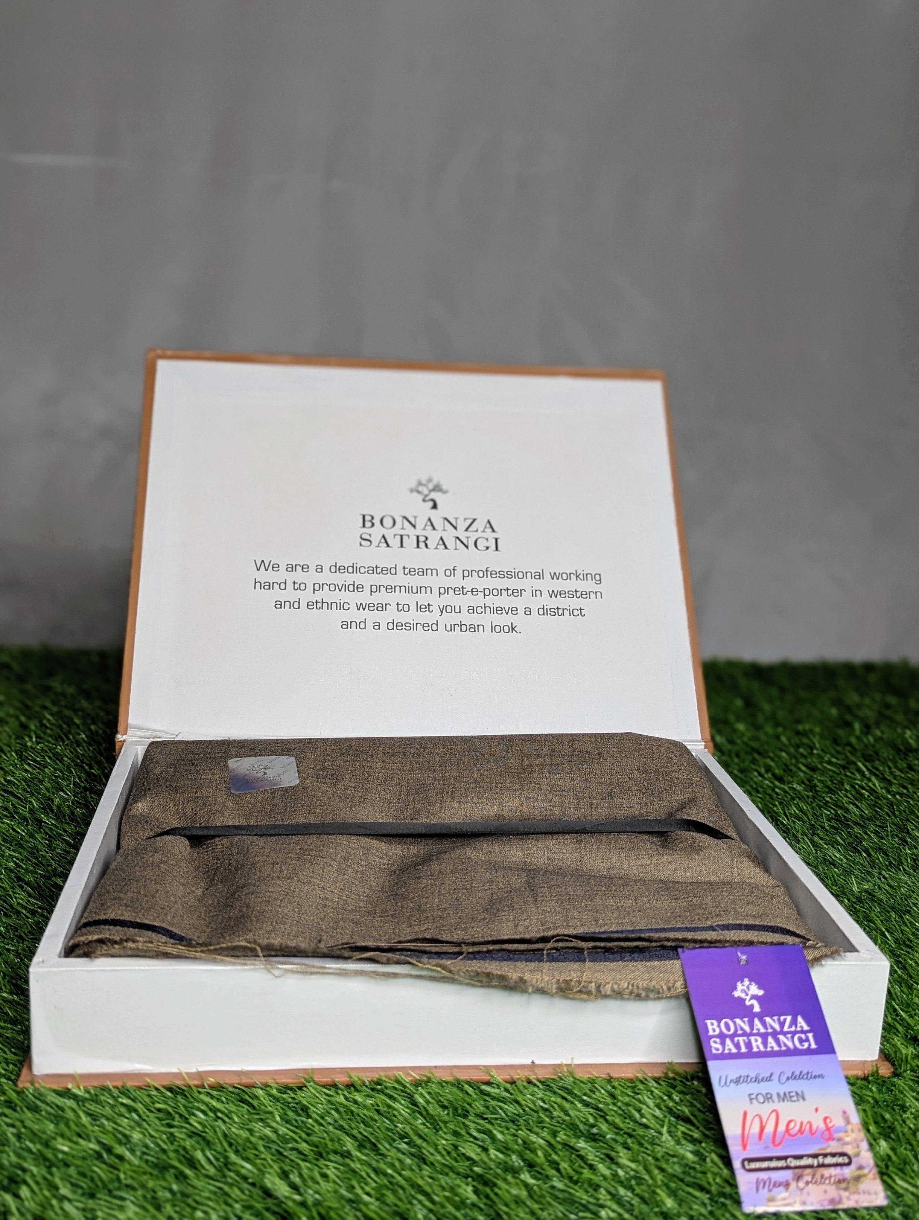 BONANZA SATRANGI Luxury Wash & Wear Men's Unstitched Fabric: Premium Quality, Wrinkle-Resistant for Shalwar Kameez. Effortless style guaranteed.