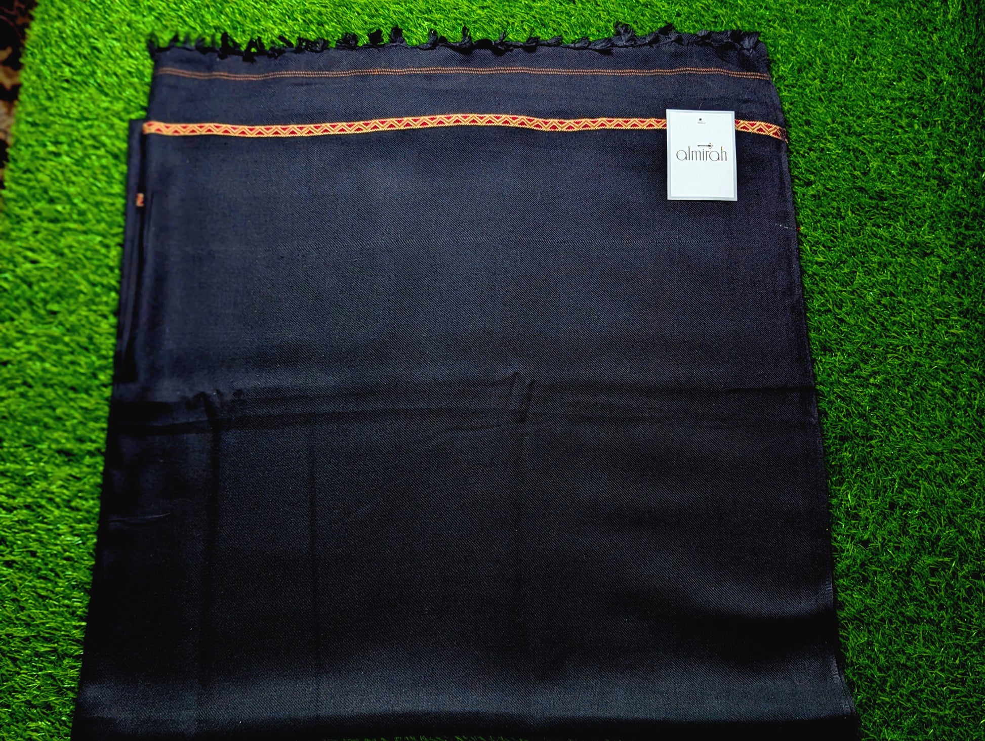 Black fabric with orange trim on a green grass-like surface
Almirah Shawl
Black Wool
Shawl Men's Wool , Shaw Winter Shawl
shawl for Shalwar Kameez
Black Shawl with Border
Black Shawl Red BorderAlmirah Black Shawl Price
Almirah Men Winter Collection Shawl
Black Shawl with Golden Border Design
Almirah Blended Shawl for Men